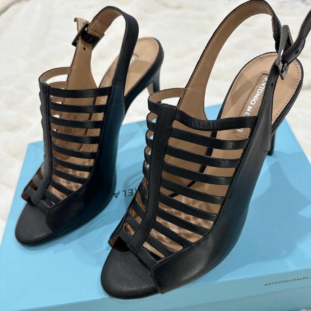 Antonio Melani Black Pearta Heels
